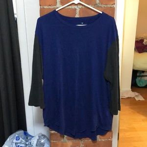 American Eagle 3/4 sleeve two tone shirt